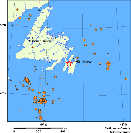 Map of earthquakes magnitude 2.0 and larger, 1980 - present