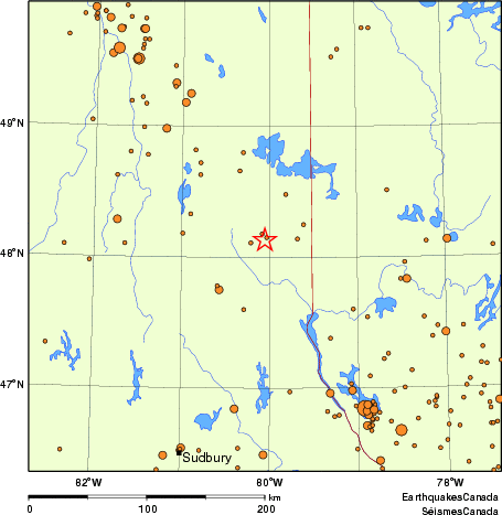 Map of earthquakes magnitude 2.0 and larger, 1980 - present