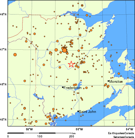Map of earthquakes magnitude 2.0 and larger, 1980 - present