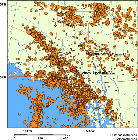 Map of earthquakes magnitude 2.0 and larger, 1980 - present