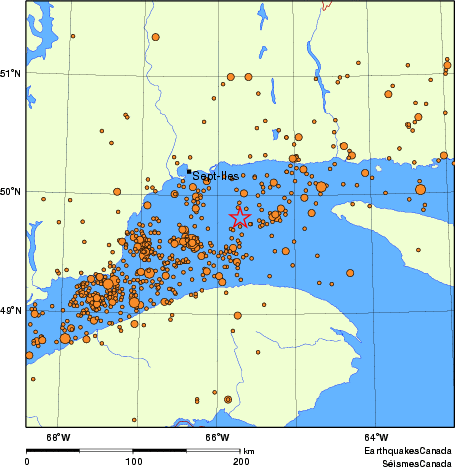 Map of earthquakes magnitude 2.0 and larger, 1980 - present