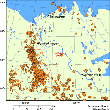 Map of earthquakes magnitude 2.0 and larger, 1980 - present