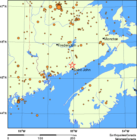 Map of earthquakes magnitude 2.0 and larger, 1980 - present