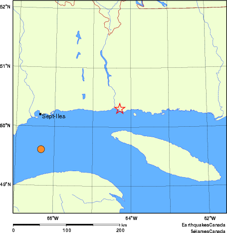 Map of historical earthquakes magnitude 5.0 and larger