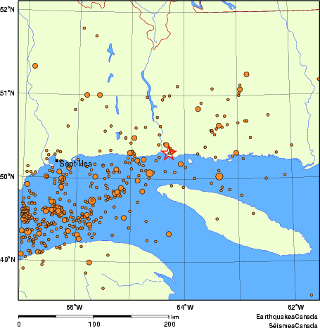 Map of earthquakes magnitude 2.0 and larger, 1980 - present
