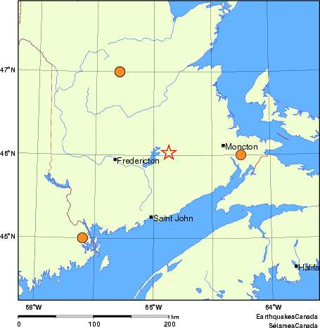 Map of historical earthquakes magnitude 5.0 and larger