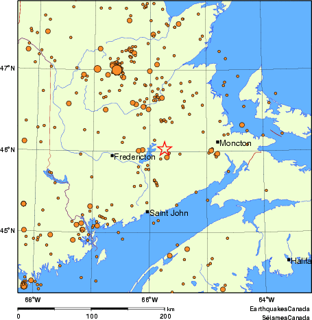 Map of earthquakes magnitude 2.0 and larger, 1980 - present