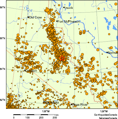 Map of earthquakes magnitude 2.0 and larger, 1980 - present