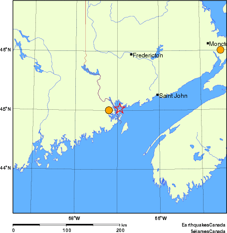 Map of historical earthquakes magnitude 5.0 and larger