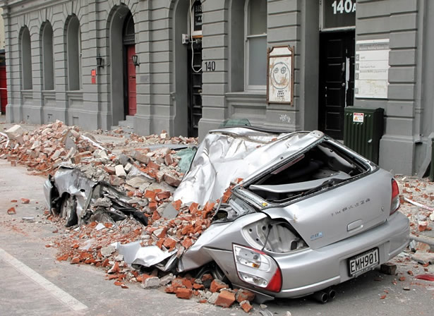 damage in Christchurch; source: Becker