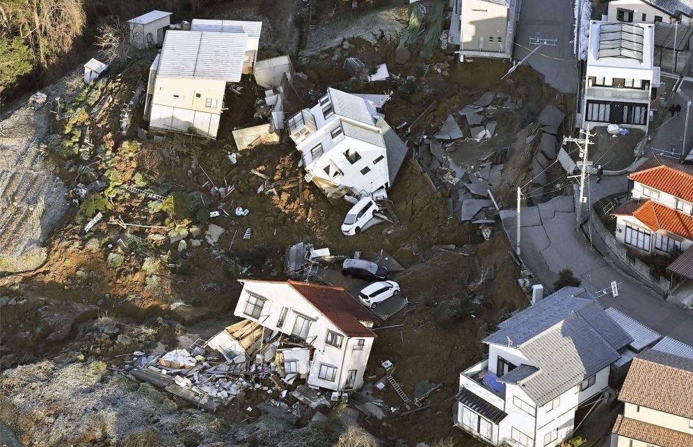 photo of damage from the Japan Times