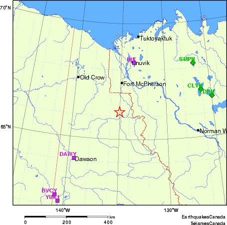 Map of Regional Seismographs