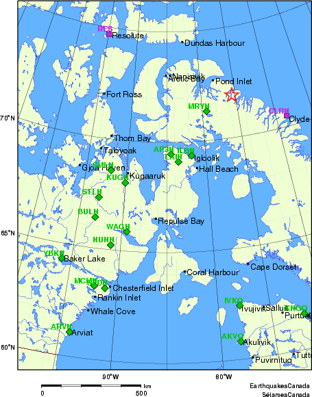 carte des localisations des stations sismologiques locales