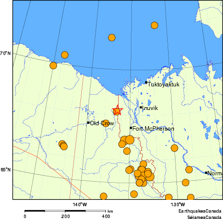 carte des séismes historiques de magnitude 5,0 et plus. Détails dans le tableau de données ci-dessous