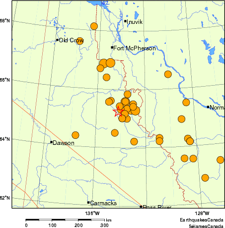 carte des séismes historiques de magnitude 5,0 et plus. Détails dans le tableau de données ci-dessous