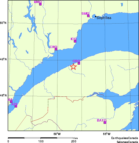 carte des localisations des stations sismologiques locales