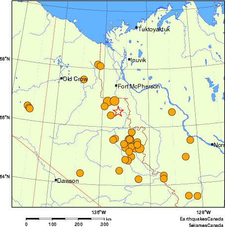 carte des séismes historiques de magnitude 5,0 et plus. Détails dans le tableau de données ci-dessous