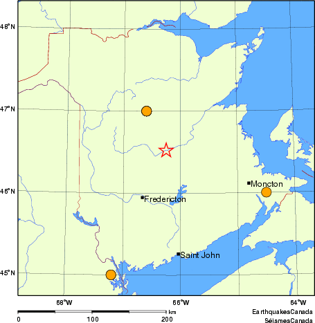 Map of historical earthquakes magnitude 5.0 and larger. Details in the data table below