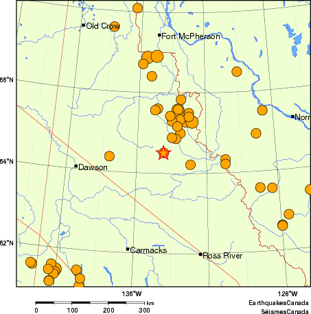 carte des séismes historiques de magnitude 5,0 et plus. Détails dans le tableau de données ci-dessous