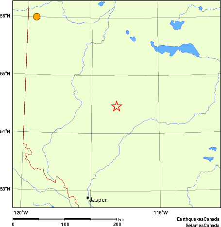 Map of historical earthquakes magnitude 5.0 and larger. Details in the data table below