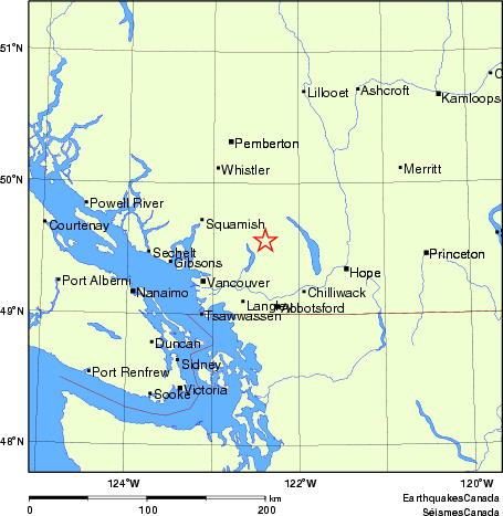 Map of Earthquake Localities