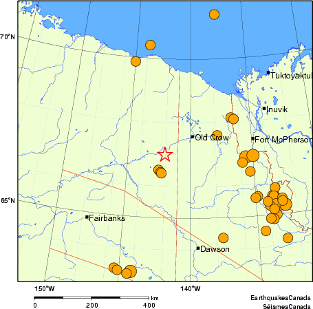 Map of historical earthquakes magnitude 5.0 and larger. Details in the data table below