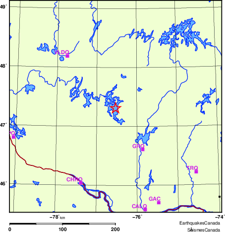 Map of Regional Seismographs