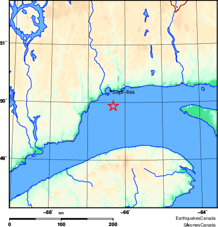 carte des environs du séisme
