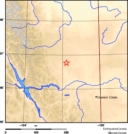 carte des environs du séisme