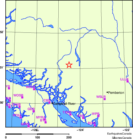 carte des localisations des stations sismologiques locales