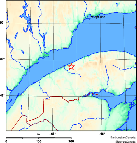 carte des environs du séisme