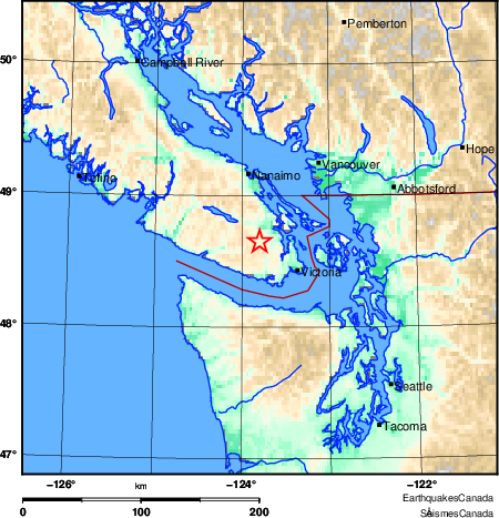 carte des environs du séisme