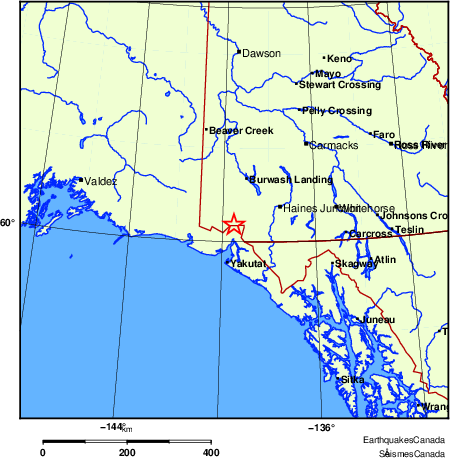 Map of Earthquake Localities