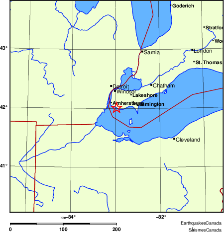 Map of Earthquake Localities