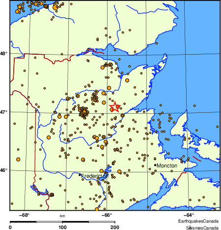 Map of earthquakes magnitude 2.0 and larger, 2000 - present