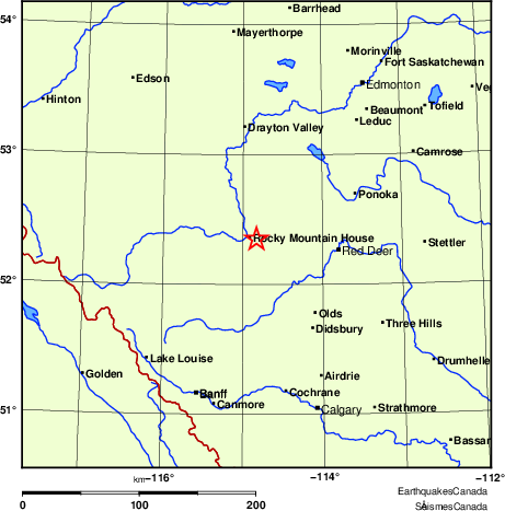 Map of Earthquake Localities