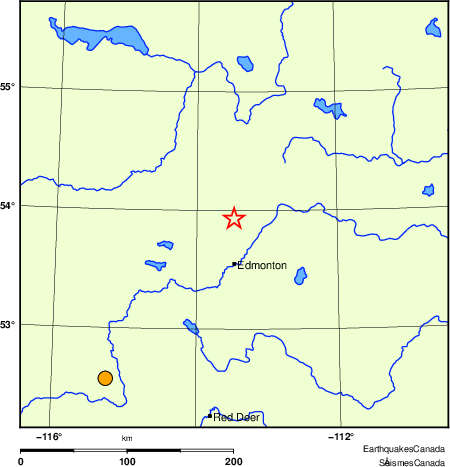 Map of historical earthquakes magnitude 5.0 and larger.  Details in the data table below