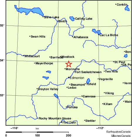 Map of Earthquake Localities