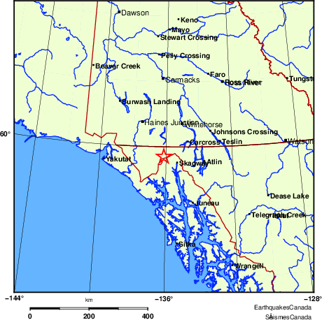 Map of Earthquake Localities
