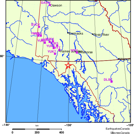 Map of Regional Seismographs