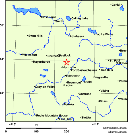 Map of Earthquake Localities