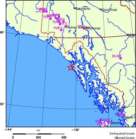 Map of Regional Seismographs