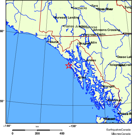 Map of Earthquake Localities