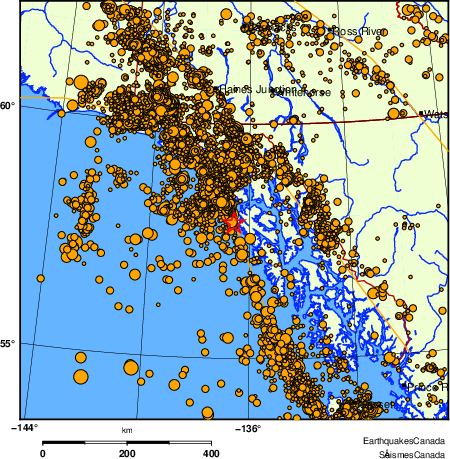 Map of earthquakes magnitude 2.0 and larger, 2000 - present