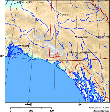carte des environs du s&eacute;isme