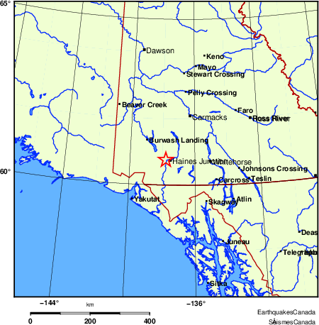 Map of Earthquake Localities
