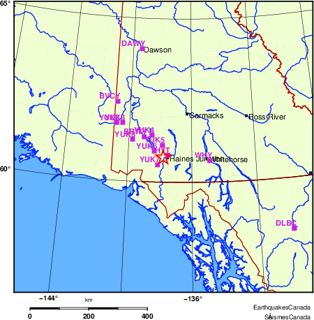 Map of Regional Seismographs