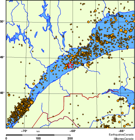 Map of earthquakes magnitude 2.0 and larger, 2000 - present