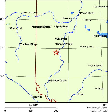 Map of Earthquake Localities