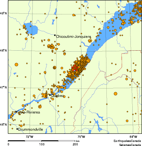 Map of earthquakes magnitude 2.0 and larger, 1980 - present